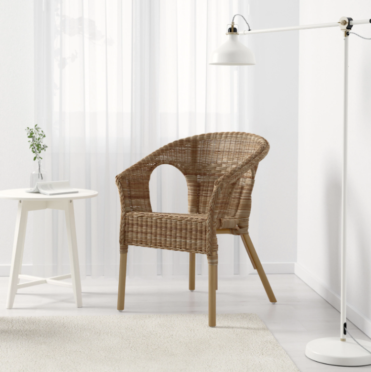 ikea agen bamboo and rattan chair £30