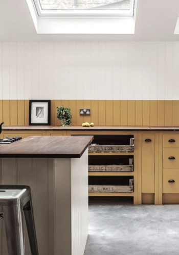 mustard kitchen by british standard cupboards